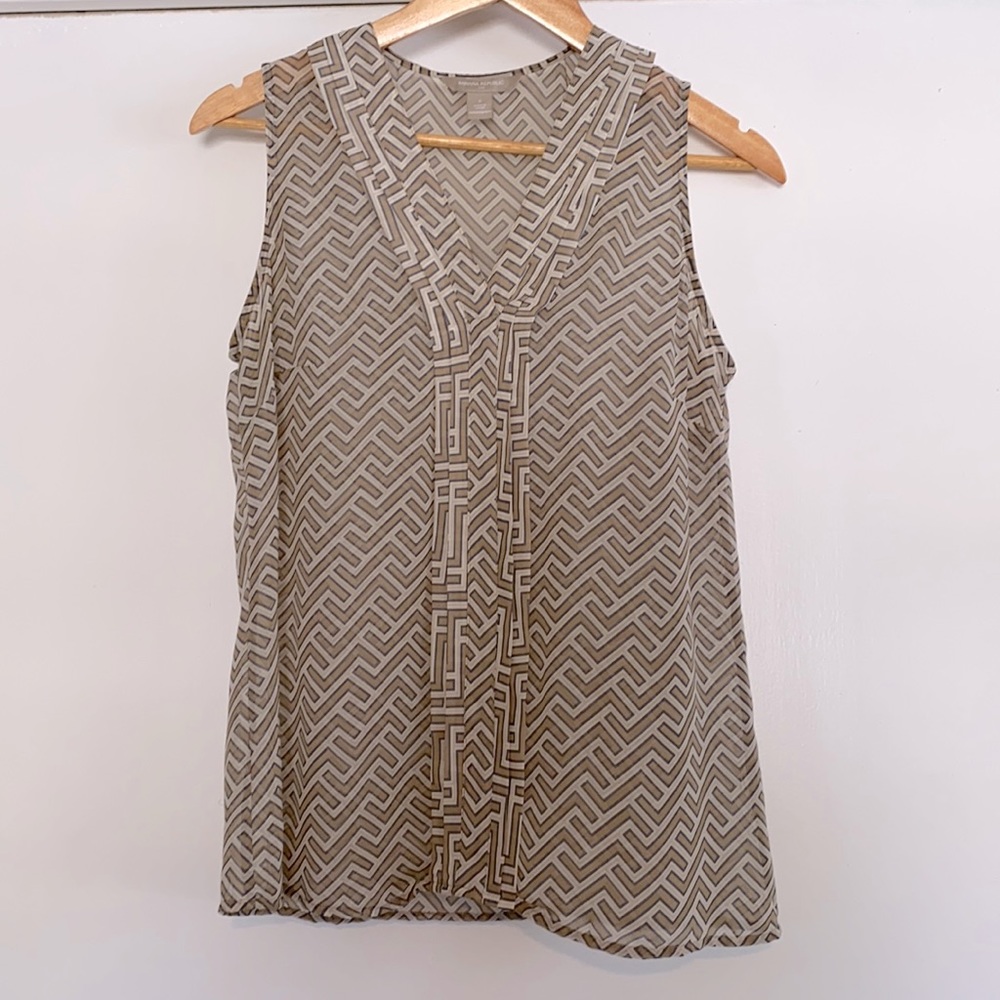 Banana republic, sheer blouse.